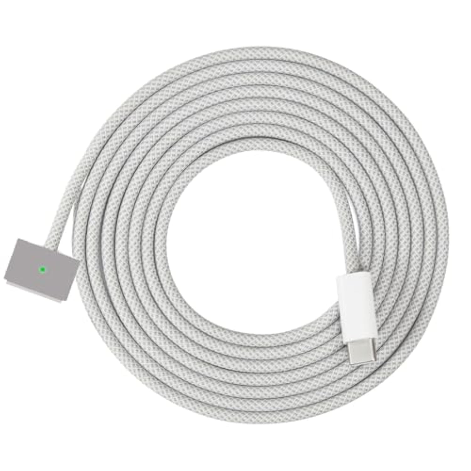 Braided 140W Usb-C To Magnetic 3 Power Cable, Compatible With Macbook Pro M1/M2/M3 Pro/Max 14"/16" 2021/2022/2023 & Macbook Air 13.6"/15.3" M2/M3 2022/2023/2024-6.6Ft (Grey)