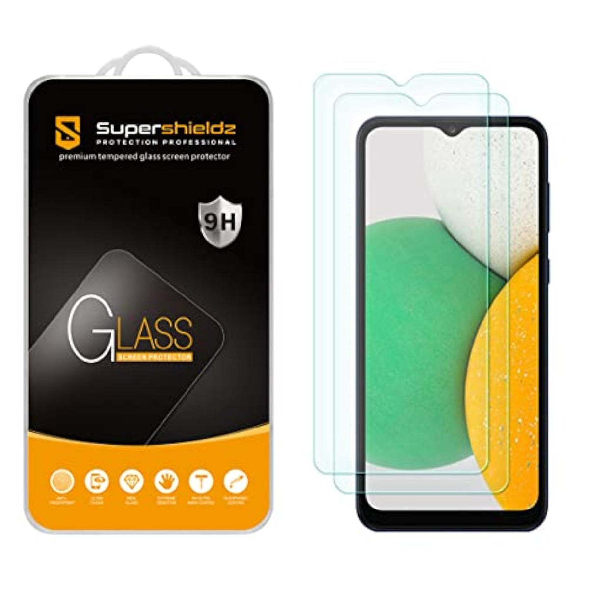 (2 Pack) Designed For Samsung Galaxy A03S Tempered Glass Screen Protector, Anti Scratch, Bubble Free