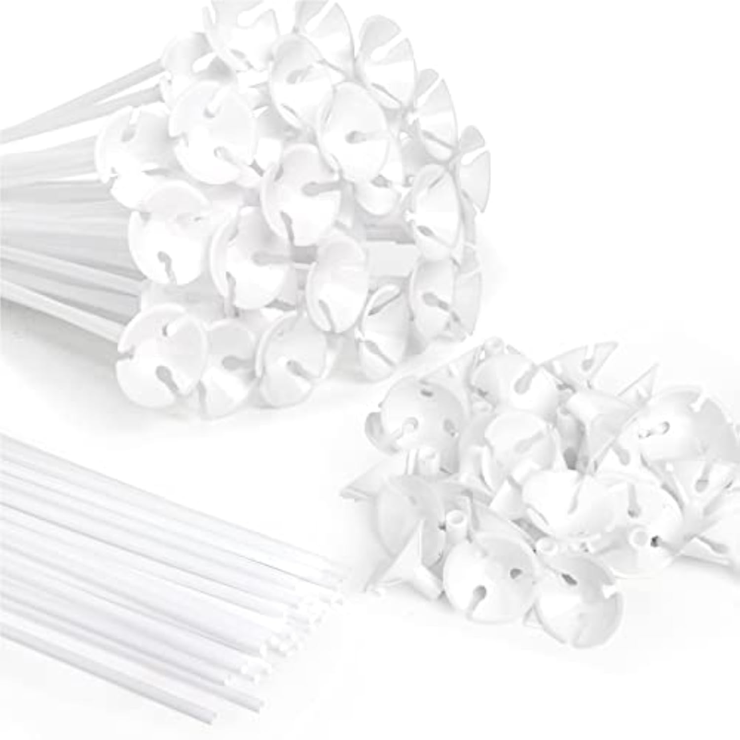 35 Pcs Balloon Sticks – 12.6" Plastic Holders with Base for Party Decorations