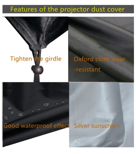 Projector Dust Cover Case Protector,Uv-Resistant Cover Oxford Cloth Material,Waterproof,Dust-Proof,Adjustable Retractor,Fit For Ceiling Mounted Projector And Universa Projector
