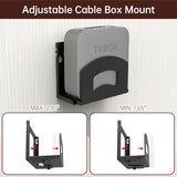 Cable Box Mount,Adjustable Wall Mount Holder for Small and Narrow Devices Like Cable Boxes,DVD Players,Modems,Streaming Media Devices and Other Media
