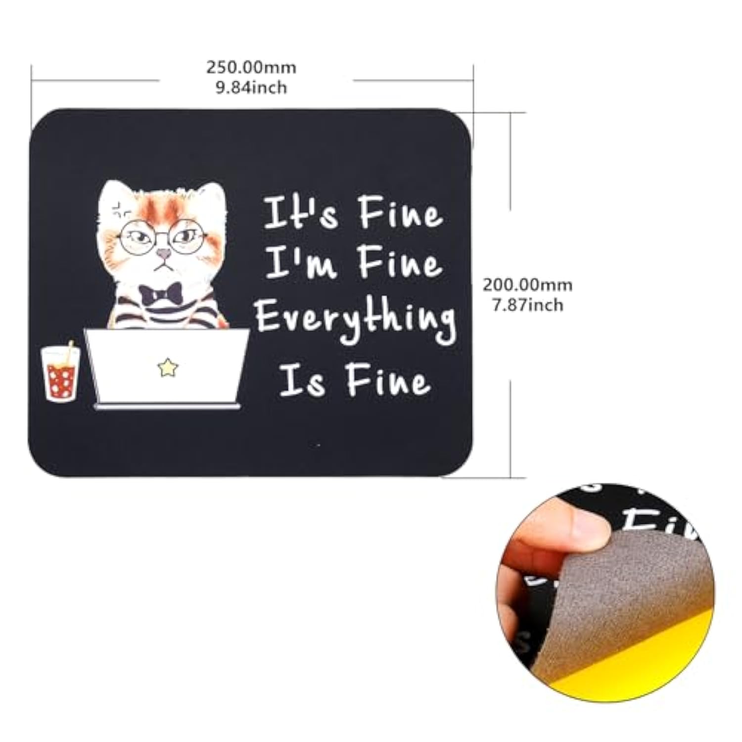 Funny Mouse Pad, Everything Is Fine Funny Mouse Pad For Coworker Funny Mouse Pads For Work Mousepads For Home Office Halloween Valentines Retirement Gift For Coworker Him Her