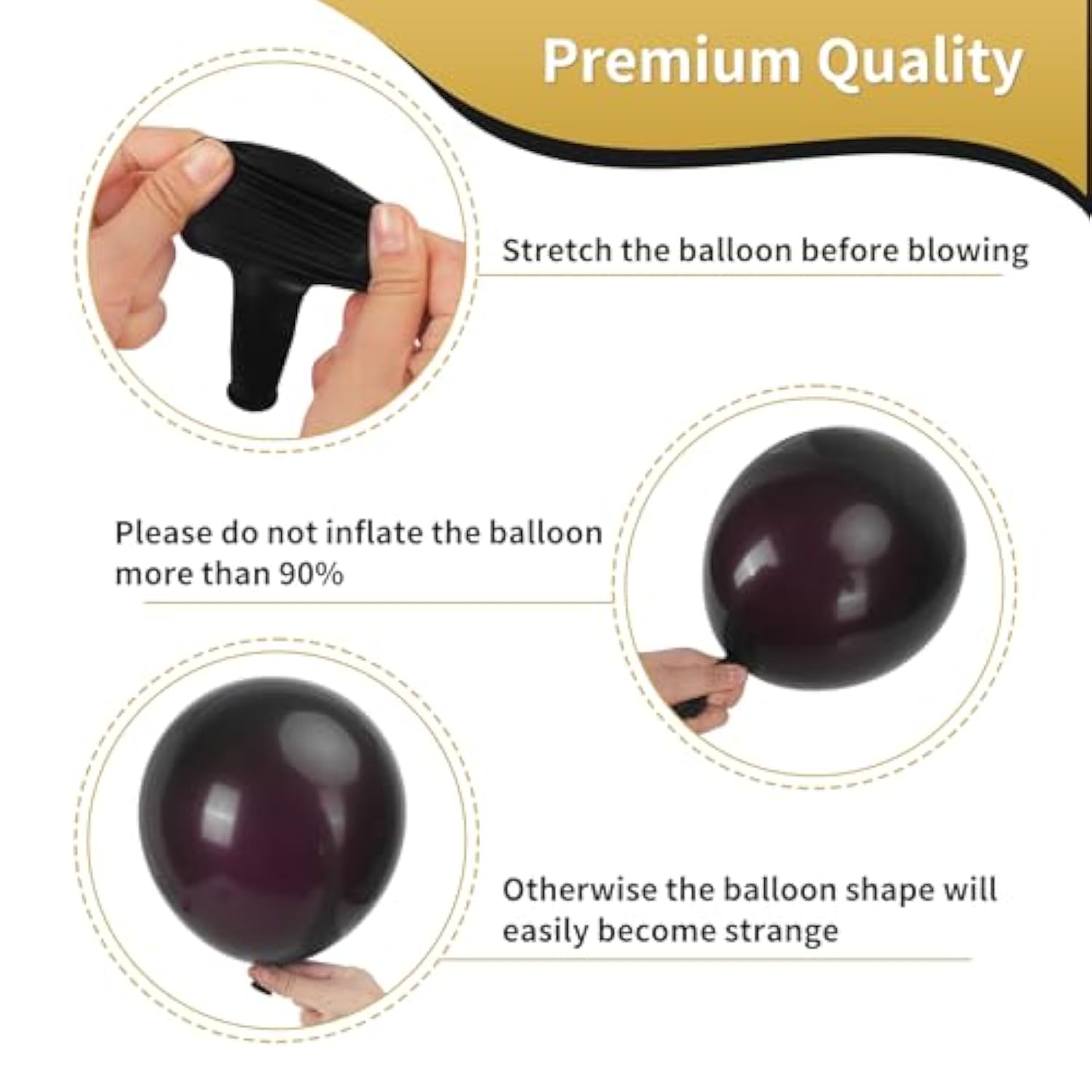 65Pcs 12 Inches Black Gold Confetti Balloons Kit, Metallic Gold And Black White Party Balloons With Ribbons For Birthday, Wedding, Baby Shower, Graduation, Happy New Year Decorations