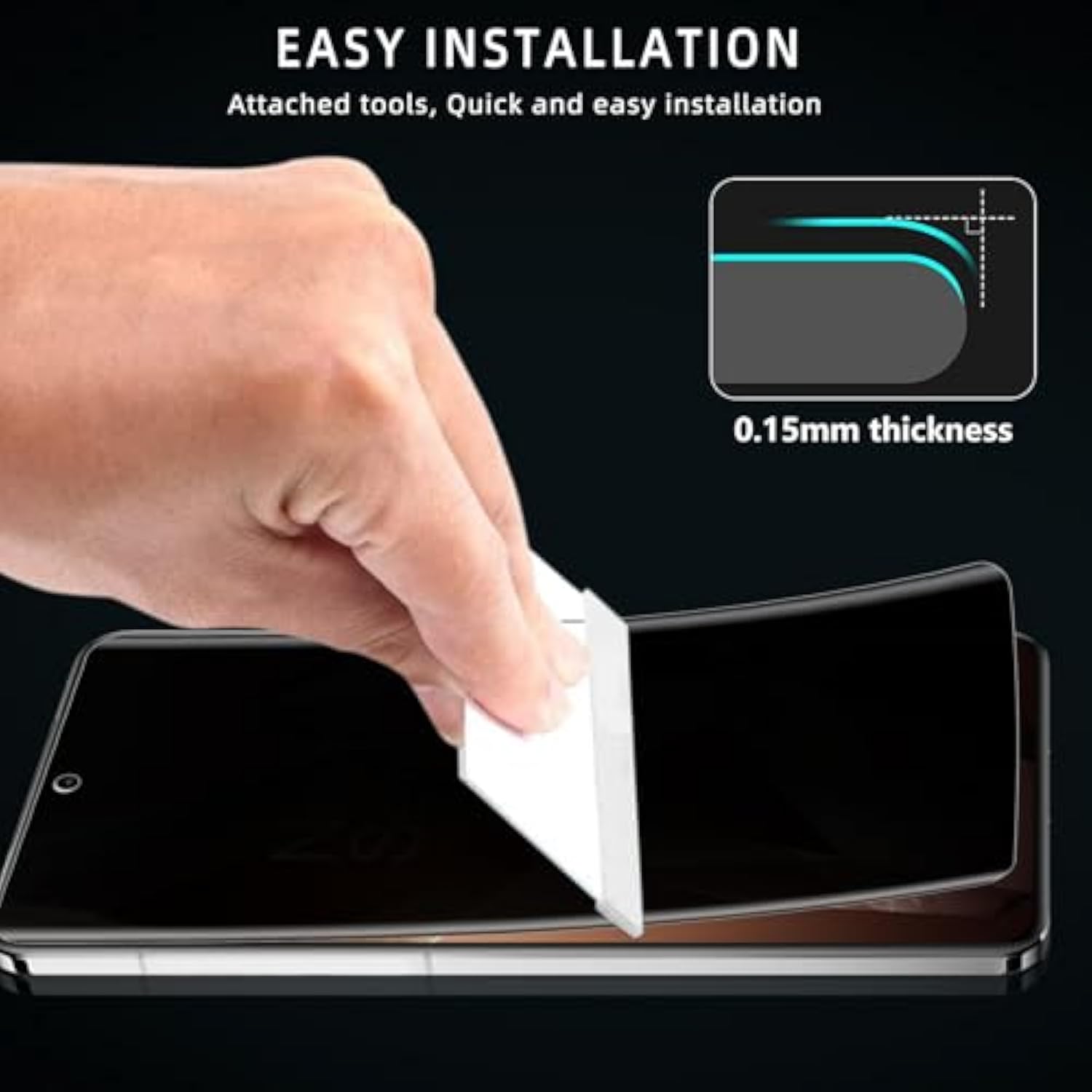 Privacy Screen Protector For One Plus 13, Flexible Tpu Protective Film [2+2 Pack] Camera Lens Protector [3D Full Coverage] [Anti-Spy] [Scratch-Resistant] For Oneplus 13