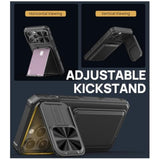 iPhone 15 Pro Max Case with Card Holder and Kickstand, Black - Premium Protection for Your Device