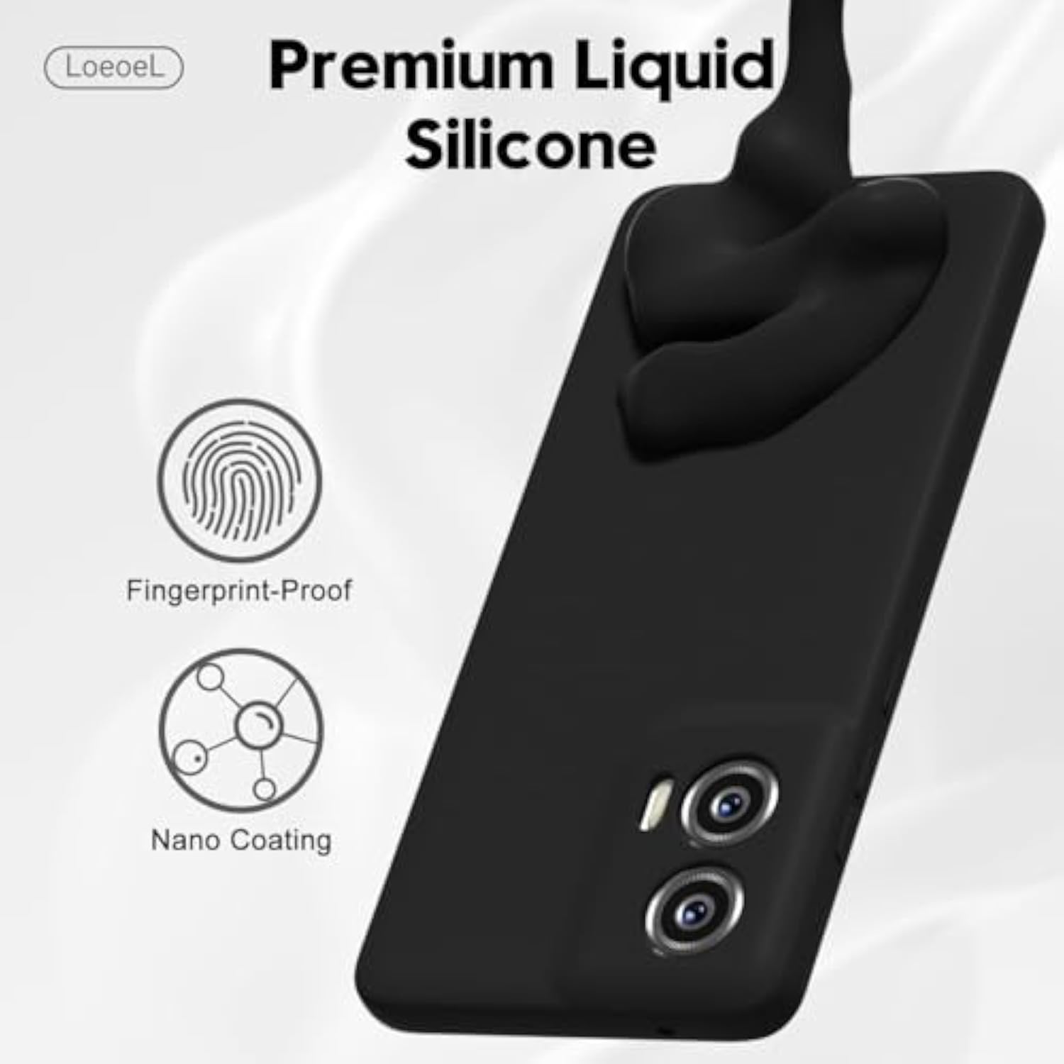 Motorola Moto G Stylus 5G 2024 Phone Case - Ultra Thin Silicone Case with Matte Finish, Black