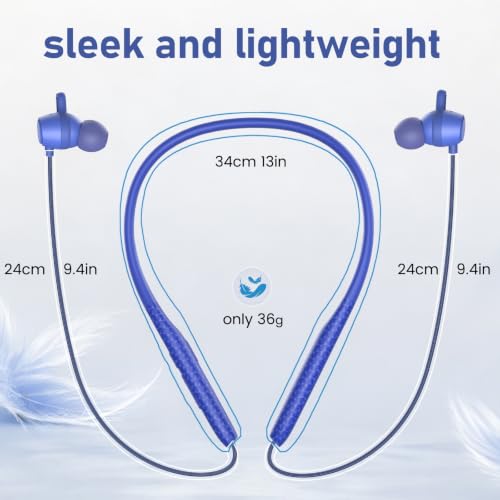 Neckband Earbuds Bluetooth with Stereo Sound,Headphones Wireless with 60 Hours Playtime,Wireless Headphones,Ear Buds Wireless Bluetooth Earbuds