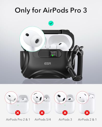 ESR for AirPods Pro 3 Case (2025), Compatible with Airpods Pro 3rd Generation Case (USB-C Cable), Effortless MagSafe, Drop-Proof Lock, Easy Open,