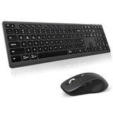 M9300 Wireless Keyboard Mouse Combo, Scissor-Switch Keys, 2-In-1 Usb Receiver And Two Bluetooth, Multi Device Silent Design For Computer, Laptop, Macbook And Ipad.