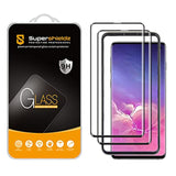 (2 Pack) Designed For Samsung Galaxy S10 Tempered Glass Screen Protector With (Easy Installation Tray), (Full Cover) (3D Curved Glass) Anti Scratch, Bubble Free (Black)