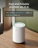 Dual Band Ax1500 Wifi 6 Mesh Wi-Fi System, Replaces Routers And Extenders, Covers Up To 2500 Sq.Ft., 3 Gigabit Ports Per Unit, Supports Ethernet Backhaul, M1500 3-Pack