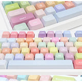 Pbt Xda Gradient Pink Cartoon Keycaps Set For Girl Boys Custom Keyboard For Ga