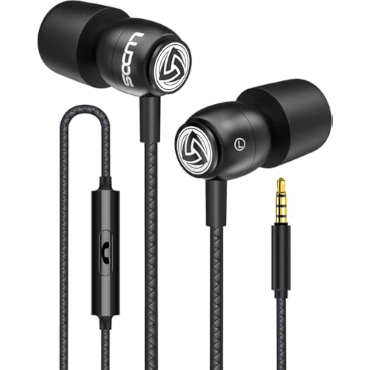 Ludos Clamor Wired Earbuds in-Ear Headphones, 5 Years , Earphones with Microphone, Noise Isolating Ear Buds for School, Kids, Women, Small Ear