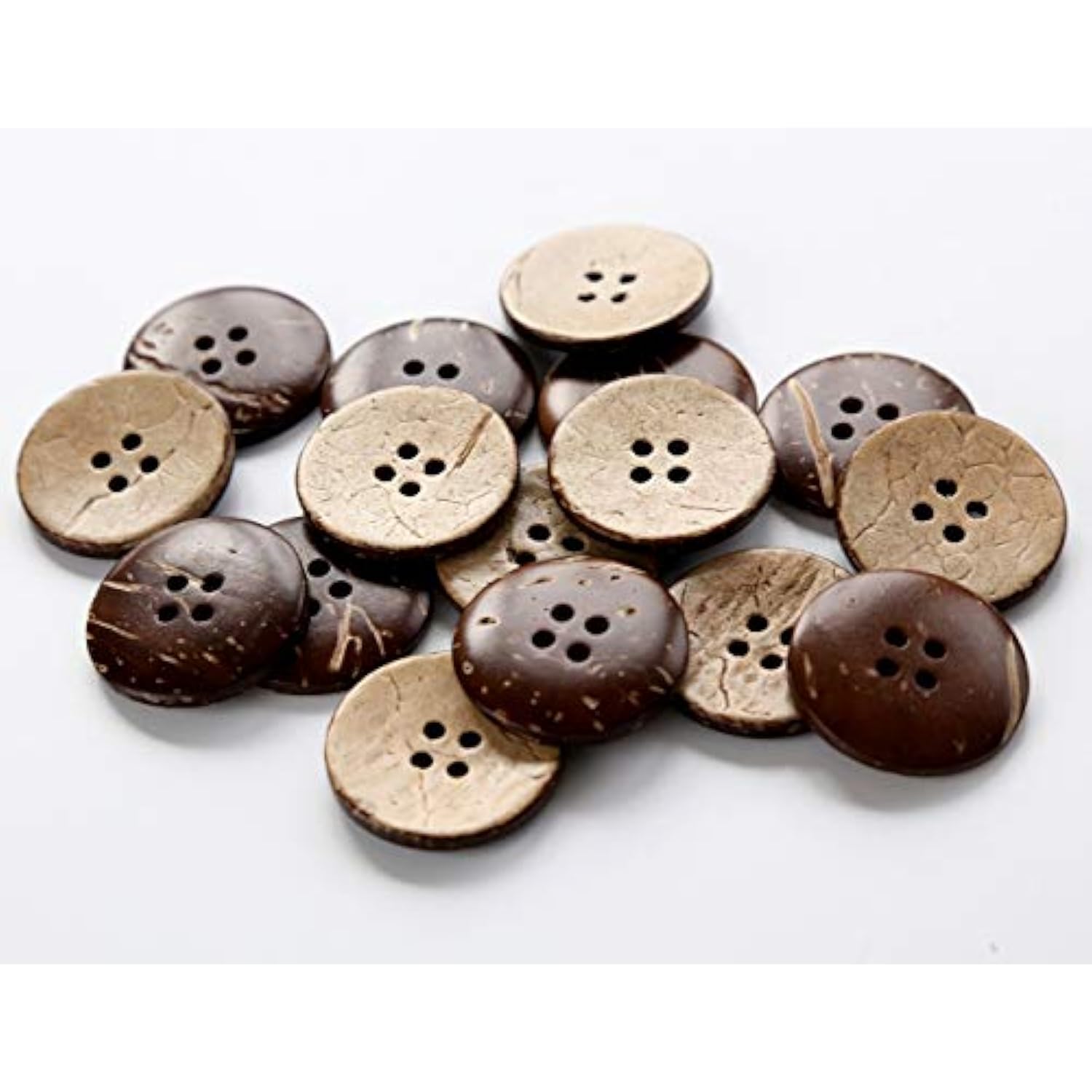 Coconut Shell Buttons Size 1 Inch (25Mm) 4 Holes Coconut Button For Ga