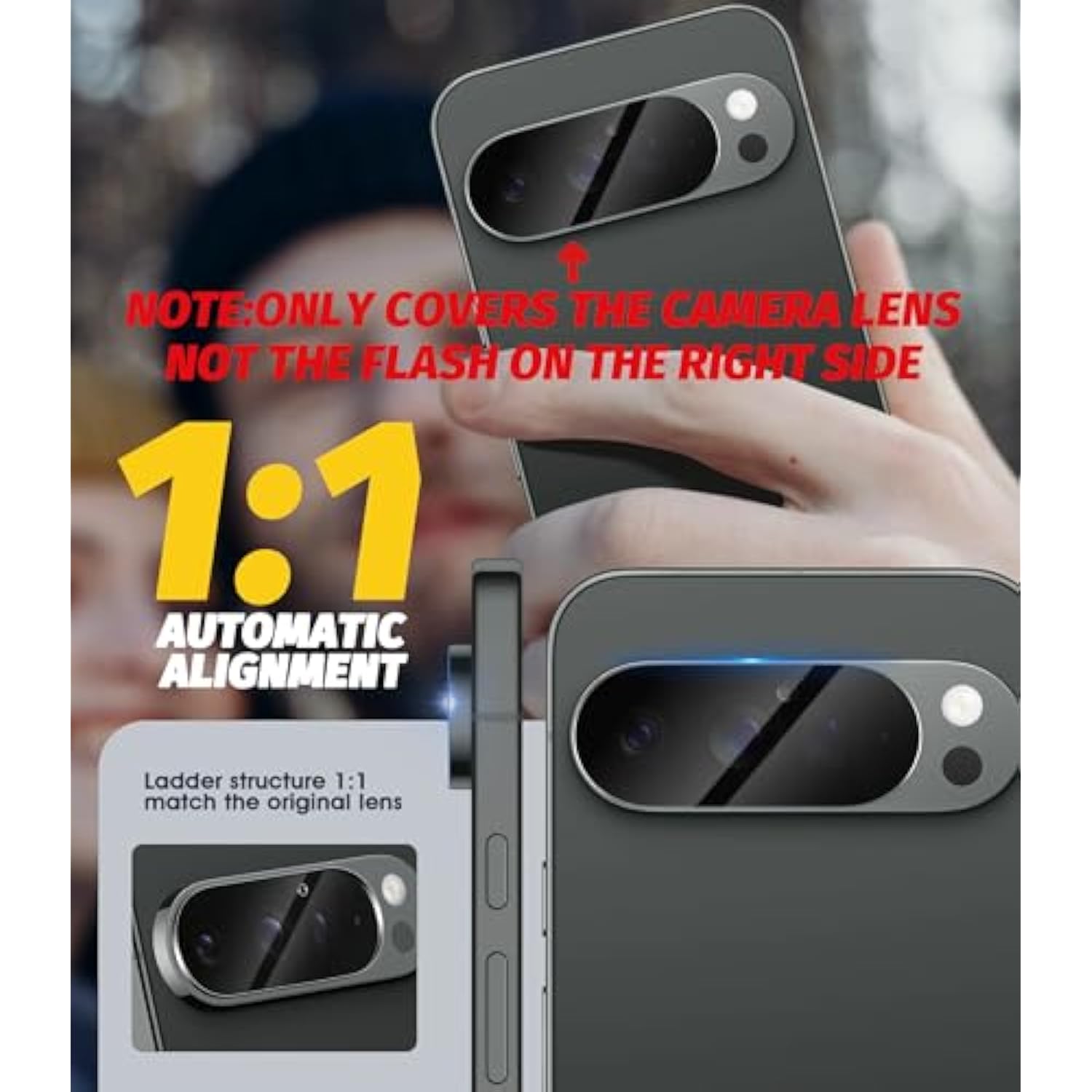 (3 Pack) Camera Lens Protector Compatible For Google Pixel 10 Pro Xl (Not For Pro Model), Protector De Cámera Case Friendly Tempered Glass 9H High Definition Microphone Cutout Anti-Scratch