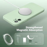 Magnetic For Iphone 11 Phone Case Silicone, Compatible With Magsafe, [Full Camera Protection][Screen Protector] Slim Shockproof Protective Case For Iphone 11 6.1", Light Cyan
