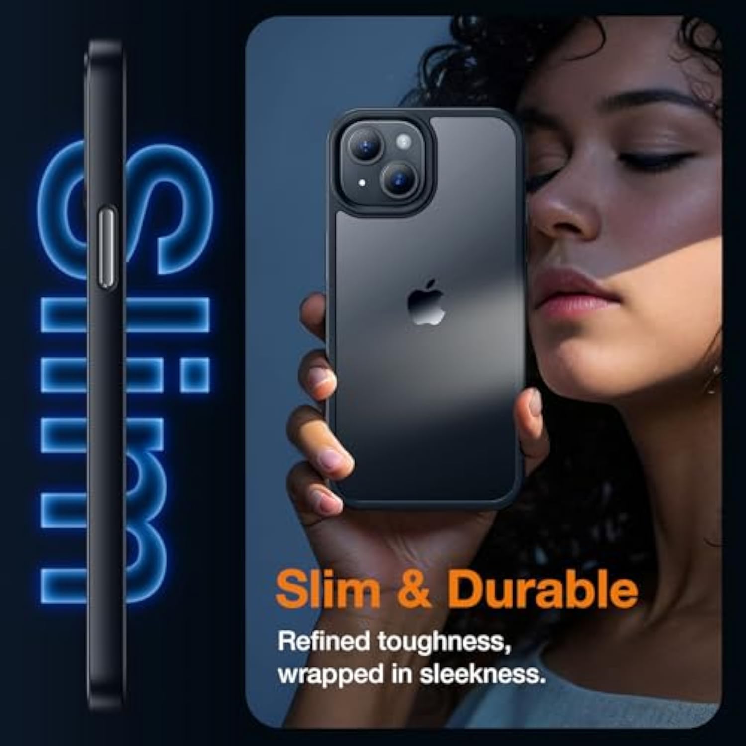 For Iphone 14 Phone Case, Shockproof For Iphone 13 Case, Military Grade Drop Protection, Protective Hard Back Slim Translucent Case For I 13 Phone Case/Iphone 14 Case 6.1'', Frosted Black