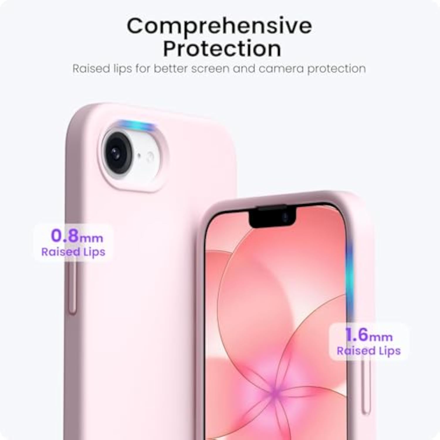 Chalk Pink iPhone 16e and 17e Case 6.1 Inch Protective Cover