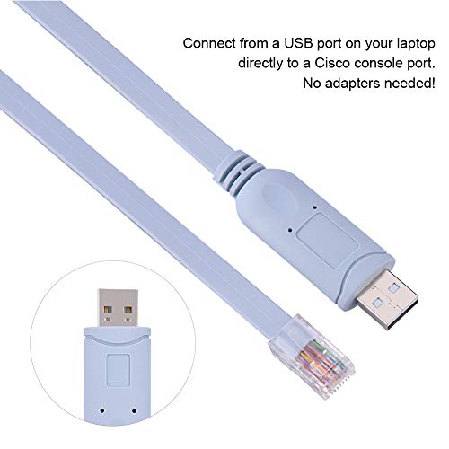 USB2.0 Male to RJ45 Male CAT5 Console Cable for, USB2.0 Male to RJ45 Male, 10/8/7 with Direct Laptop Connection, Data Transfer