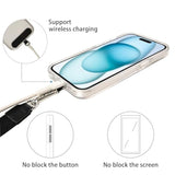 Phone Lanyard 1-Pack Adjustable 21.65in Anti-Theft Crossbody Black