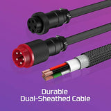 HyperX Coiled Cable - Durable Coiled Cable, Stylish Design, 5-Pin Aviator Connector, USB-C to USB-A - Grey