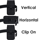 iPhone Holster Belt Clip Case Heavy Duty Nylon Pouch Fits Otterbox Black
