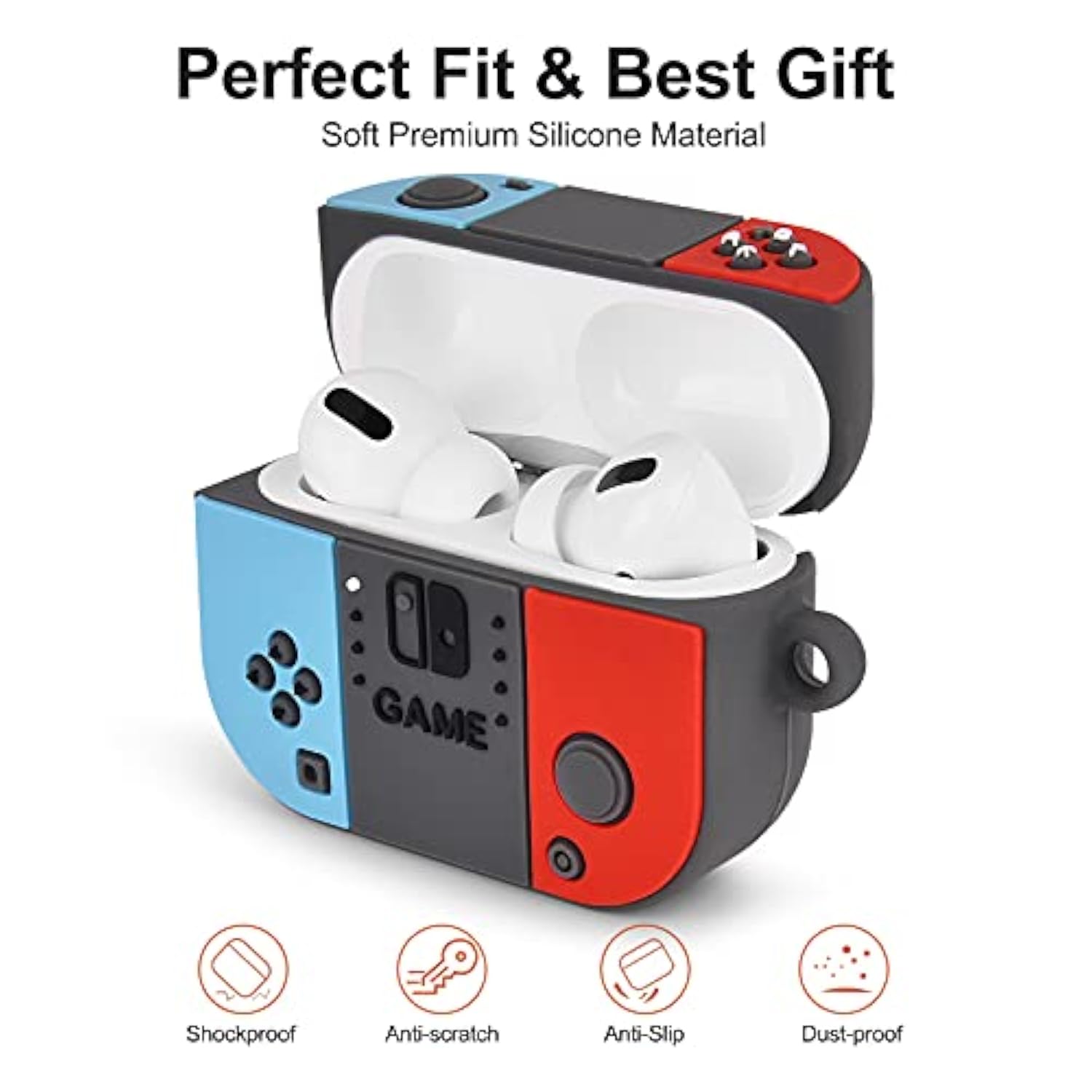 Compatible With Airpods Pro Case, Cute Cool Switch Game Design For Airpods Pro 2Nd Generation/1St Generation Case (2023/2022/2019), Funny Cartoon Silicone Cover For Kids Girls Teens Boys