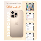For Iphone 16 Pro Max Case Compatible With Magsafe, With Screen & Lens Protectors, -Grade Protection Slim Marble Shockproof Magnetic Phone Case For 16 Pro Max 6.9", Pearlescent/Gold