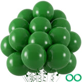 100Pcs Dark Green Balloons, 12 Inch Green Latex Party Balloons Helium