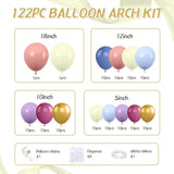 Pastel Balloon Arch Kit: 122pc Macaron & Metallic Balloons, Boho Party Decor