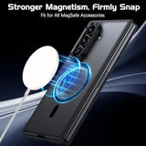 Magnetic For Samsung Galaxy Z Fold 7 Case [Compatible With Magsafe] Translucent Matte Phone Case Samsung Z Fold 7 Slim Shockproof Women Men Protective Cover For Galaxy Z Fold7 2025, Black