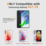 For Samsung Galaxy S21-Fe Protective Case: Dual-Layer Military Grade Drop Proof Full Protection Cover With Kickstand | Durable Rugged Shockproof Tpu Matte Textured Tough Phone Bumper Shell (Black)