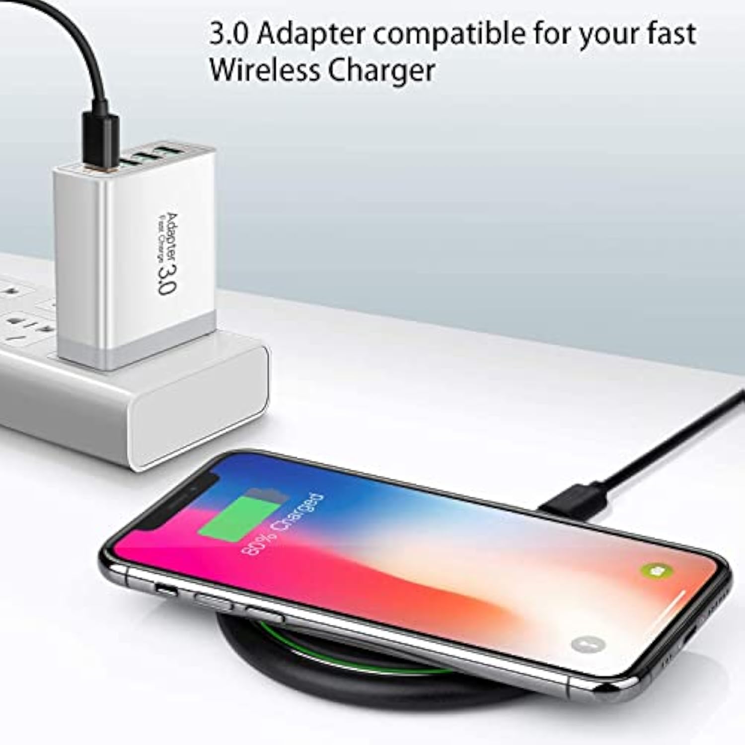Fast Charge 3.0, Portable Usb Wall Charger, 4Ports Usb Charger Block Power Adapter Charger Brick Plug Compatible With Samsung Galaxy S23 S22, Iphone 14 13, Ipad,Lg, Htc,Google Pixel 7