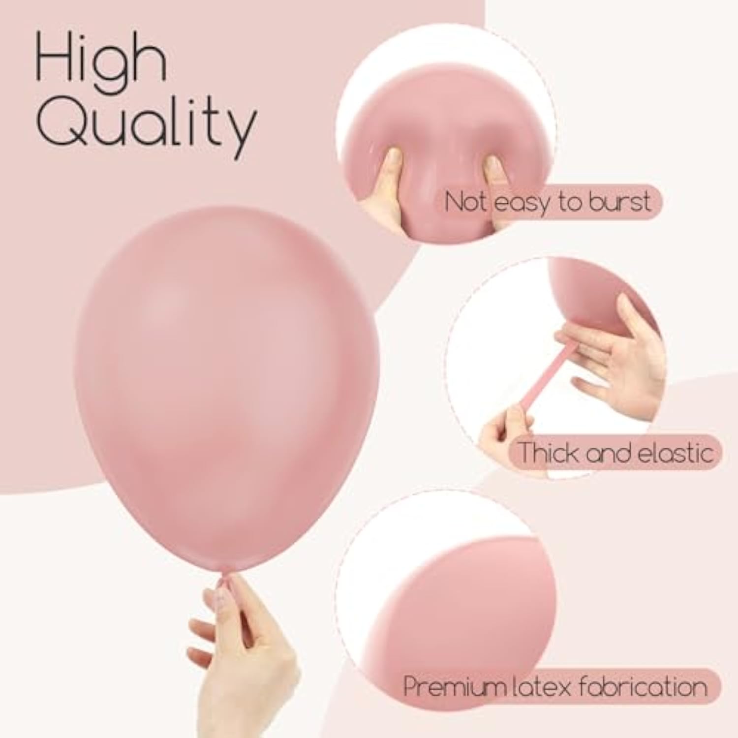 Dusty Pink Balloon Arch Kit: Boho Party Decor, Assorted Sizes