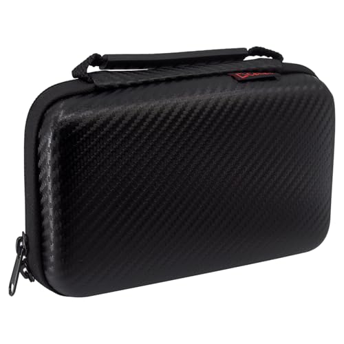 Hard Eva Case For External Hard Drive, Power Bank, Smartphones, Mesh Pockets (Black)