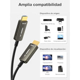 8K Fiber Optic Hdmi Cable 30Ft/10M, Hdmi Cable 2.1 Support 8K@60Hz, 4K@120Hz,