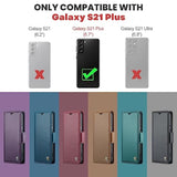 Samsung Galaxy S21+ Plus 5G Wallet Case With [Rfid Blocking] Card Holder Magnetic Kickstand,Leather Flip Protective Case Wallet For Samsung Galaxy S21+ Plus 5G 6.7 Inch -Black