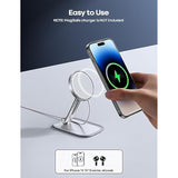 Phone Stand For Magsafe Charger [Not Fits 2024 Ver.] - Dual Hinge Collapsible Adjustable Charging Holder Dock For Desk Nightstand, Fit For Airpods, Iphone 16/15/14/13 Series[Only Stand]