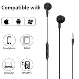 Hi-Res Extra Bass Earbuds Noise Isolating In-Ear Headphones Wired Earbuds With