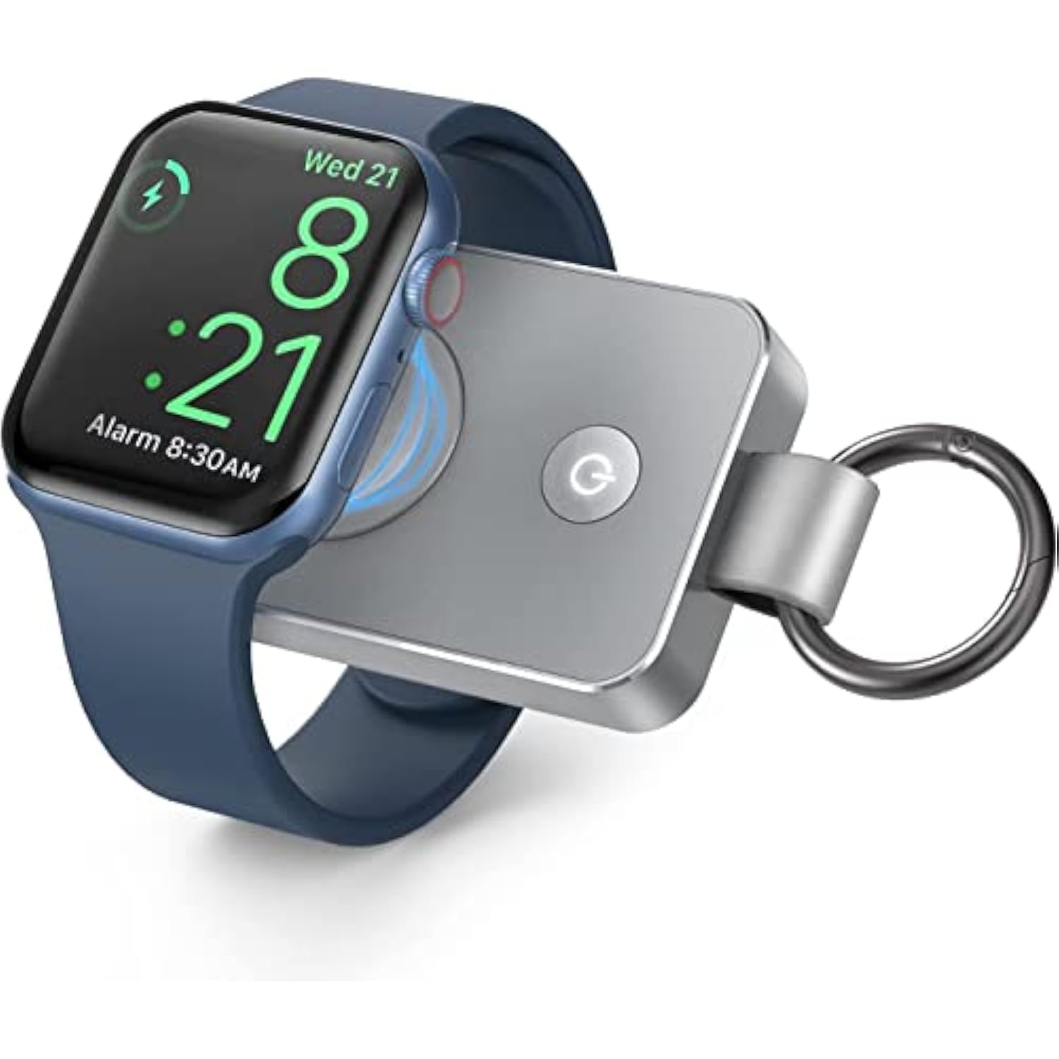 2000Mah Keychain Portable Charger For Apple Watch Series 10/9/8/7/6/5/4/3/2/1/Se/Ultra, Wireless Travel Iwatch Charger Usb C Charging Cable Smart Mini Small Power Bank In Pocket