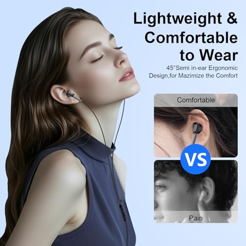Wired Earbuds Headphones Earphones For Samsung A15 A14 A13 A25 A23 S10 S9 S8 Iphone 6 5, Wired Earbuds With Microphone 3.5Mm Aux Jack Gaming Ear Buds For Ipad Laptop Computer Android School Switch Mp3
