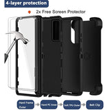 For Samsung Galaxy S20 Fe 5G Case With Belt Clip Holster, 2X Screen Protector, Heavy Duty Military Grade Full Body Shockproof Rugged Protective Cover For Samsung S20 Fe Black