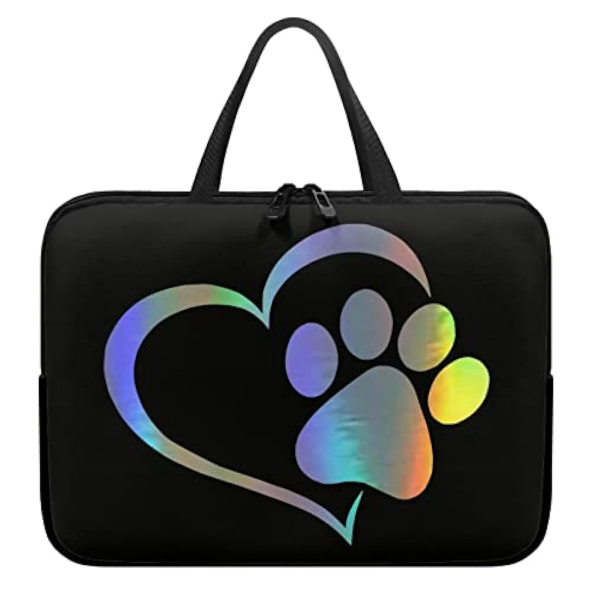 17 Inch Cute Dog Paw Laptop Sleeve, Protective Tablet Case With Handle, Computer Bag Carrying Case Portable Neoprene Notebook Cover Messenger Briefcase For Travel/Business/School/Men/Women