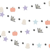 Pastel Halloween Garland with Pumpkin Ghost Spiderweb Flag for Kids Party Baby Shower Decor