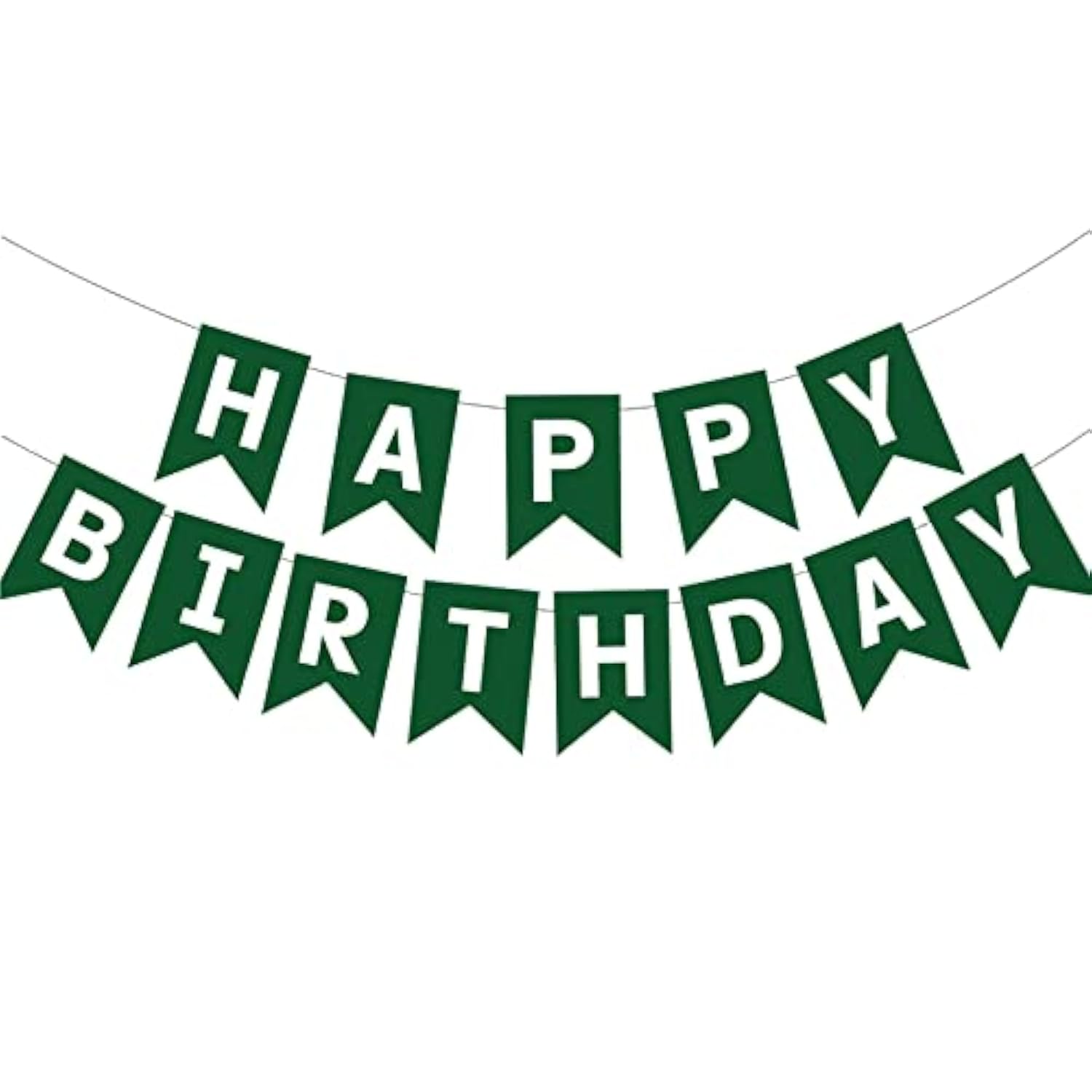 Green Happy Birthday Banner, Birthday Party Supplies for Boys & Girls