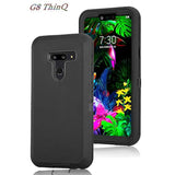 Case For Lg G8/G8 Thinq, With Built-In Screen Protector Full Body Heavy Duty Shockproof Hybrid Impact Resistant Rugged Bumper 3 In 1 Protective Cover Phone Case For Lg G8 / G8 Thinq (Black)
