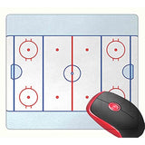 Mouse Pad Square Hockey Field Blue Tones Red, Non-Slip Rubber Base Mousepad Cute Mousemat For Laptop Computer Pc Office Home
