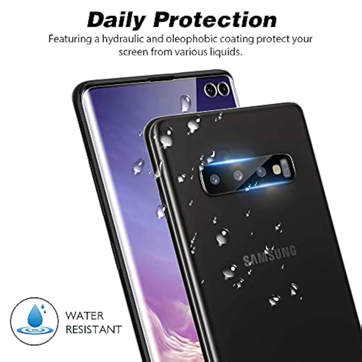 2+2 Pack Samsung Galaxy S10 Plus TPU Screen & Camera Protector with Frame