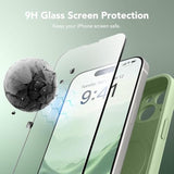 Magnetic For Iphone 14 Case, Compatible With Magsafe, [Full Camera Protection][Screen Protector] Silicone Shockproof Protective Phone Case For Iphone 14 6.1 Inch, Matcha