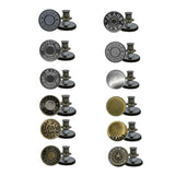 12 Pcs 17Mm Replacement Jean Buttons, No Sew Instant Button, Detachabl